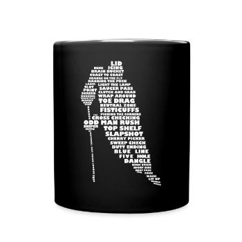 Hockey Terminology Word Art - Full Colour Mug - black - Front