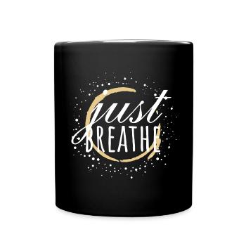 Atmen - Tasse einfarbig - Schwarz - Vorne