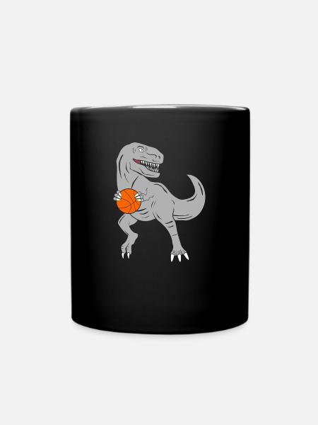 Basketballjunge Basketball Dino Dinosaurier Jungs - Tasse einfarbig - Schwarz
