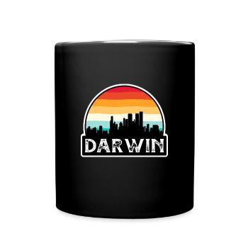 Darwin Australien Flagge Skyline Reisesouvenir - Tasse einfarbig - Schwarz - Vorne