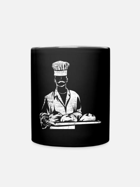 Verlockende Teigkunst Bäckermeister - Tasse einfarbig - Schwarz