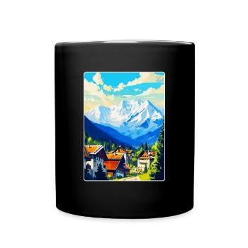 Zakopane Polen Vintage Reiseplakat Souvenir WPA - Tasse einfarbig - Schwarz - Vorne