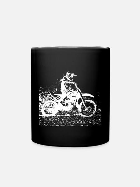 enduro weiss - Tasse einfarbig - Schwarz