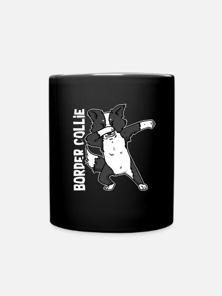 Pfiffiger Border Collie Schafhüter - Tasse einfarbig - Schwarz