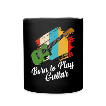 Né pour jouer de la guitare - Mug uni - noir - Devant