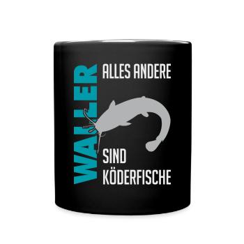 Wels fischen Kampf mit dem starken Wels - Tasse einfarbig - Schwarz - Vorne