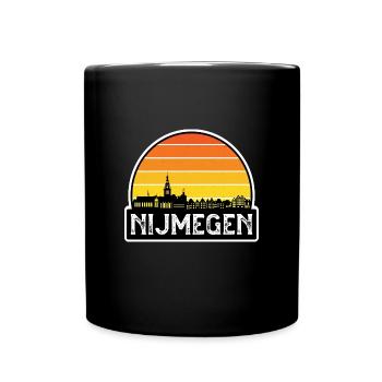 Nijmegen Niederlande Flagge Skyline Reisesouvenir - Tasse einfarbig - Schwarz - Vorne