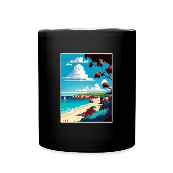 Mornington Halbinsel Australien Reiseposter - Tasse einfarbig - Schwarz - Vorne