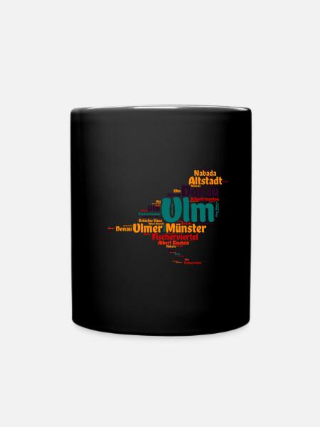 Ulmer Spatz - Tasse einfarbig - Schwarz