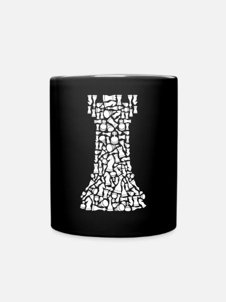Schachfigur Symbole Schach Spiel Schach Spieler - Tasse einfarbig - Schwarz