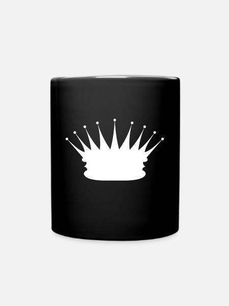Königliche Kronensilhouette - Tasse einfarbig - Schwarz