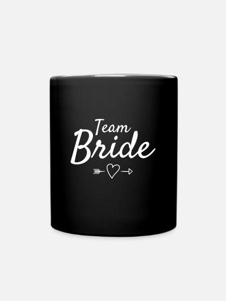 Team Braut - Tasse einfarbig - Schwarz