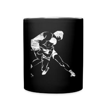 Unbeugsamer Ringkämpfer Griffkampf - Tasse einfarbig - Schwarz - Vorne