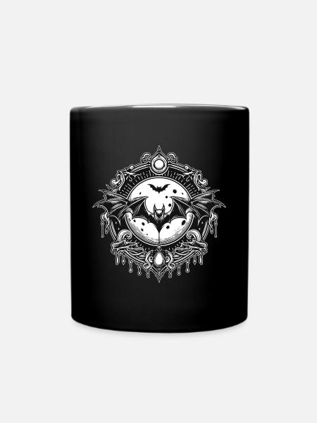 Fledermaus Logo - Tasse einfarbig - Schwarz
