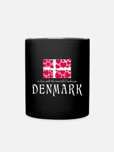 Denmark Dänemark Danmark - Tasse einfarbig - Schwarz
