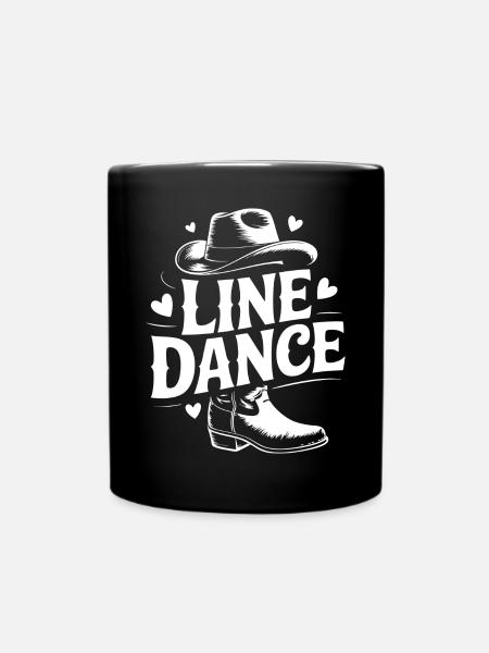 Line Dance mein Hobby - meine Passion - mein Ding - Tasse einfarbig - Schwarz