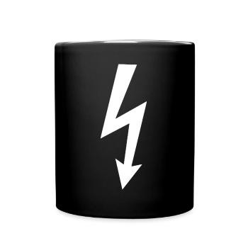 Logo de l’éclair - Mug uni - noir - Devant