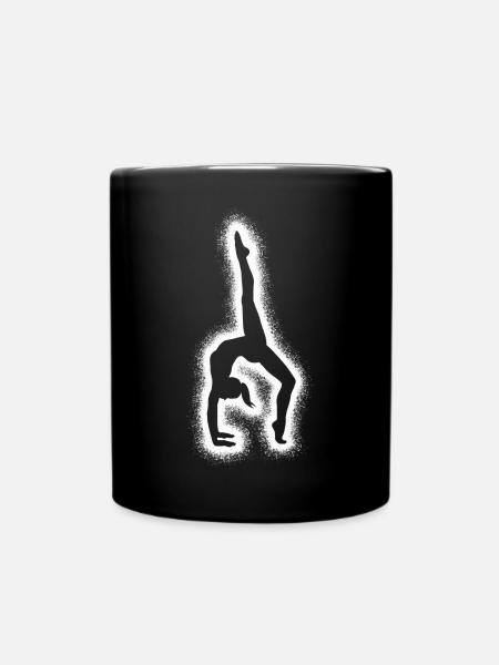 Turnerin Gymnastik Handstand Kinder Turnen Damen - Tasse einfarbig - Schwarz