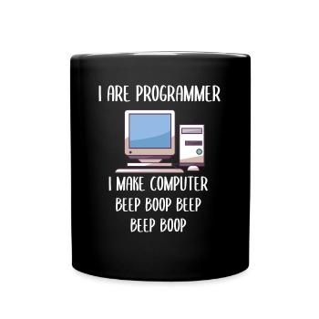 I Are Programmer Programming - Tasse einfarbig - Schwarz - Vorne