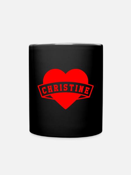 Christine Herzen - Tasse einfarbig - Schwarz