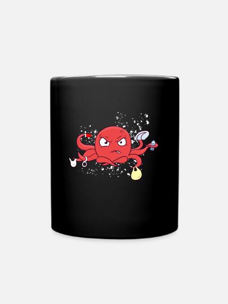 Oktopus Plastik Meer Plastikverschmutzung Umwelt - Tasse einfarbig - Schwarz