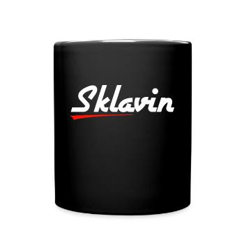 Sklavin mit roter Akzentlinie - Tasse einfarbig - Schwarz - Vorne
