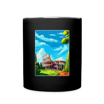 Rome Italy Vintage Travel Poster Souvenir Souvenir - Full Colour Mug - black - Front