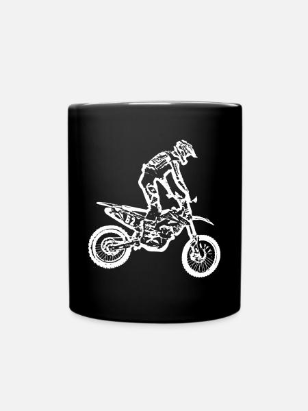 enduro weiss - Tasse einfarbig - Schwarz