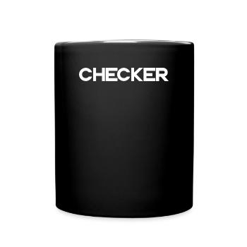 Checker - Tasse einfarbig - Schwarz - Vorne