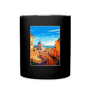 Rome Italy Vintage Travel Poster Souvenir Souvenir - Full Colour Mug - black - Front