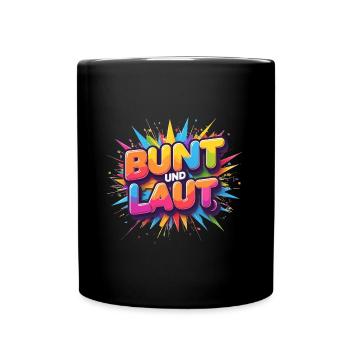 Bund und Laut - Tasse einfarbig - Schwarz - Vorne