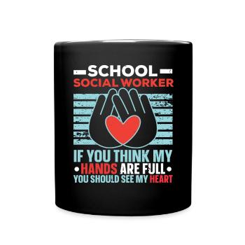 Sozialarbeiter Job Beruf Soziale Wohlfahrt - Tasse einfarbig - Schwarz - Vorne