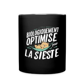 Biologiquement Optimisé Pour La Sieste - Mug uni - noir - Devant