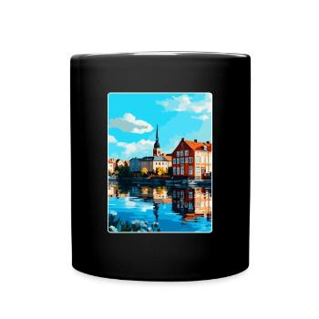 Eskilstuna Suède Affiche de voyage vintage souvenir - Mug uni - noir - Devant