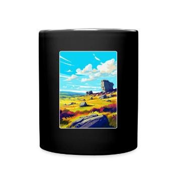Bodmin Moor England Uk Reise Poster Souvenir WPA - Tasse einfarbig - Schwarz - Vorne