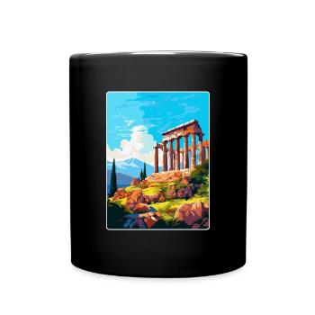 Antikes Korinth Griechenland Vintage Reiseposter WPA - Tasse einfarbig - Schwarz - Vorne