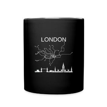 LONDON City - Tasse einfarbig - Schwarz - Vorne