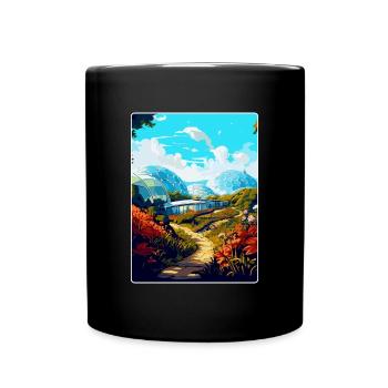 Eden Project England Uk Travel Poster Souvenir WPA - Full Colour Mug - black - Front