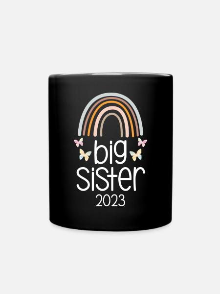 Große Schwester 2023 Big Sis 23 - Tasse einfarbig - Schwarz