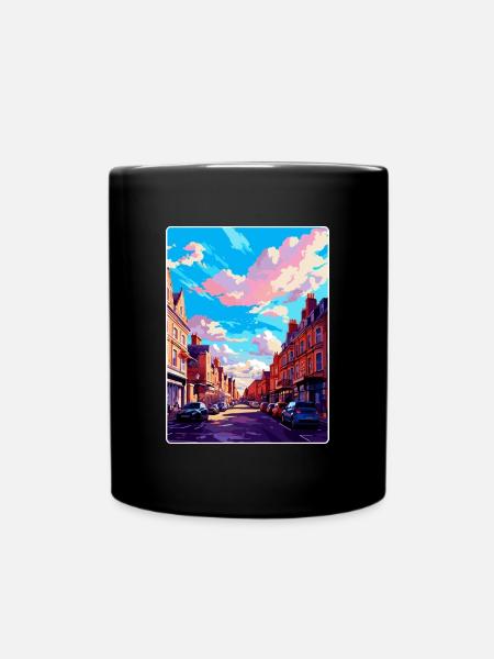 Carlisle Cumbria Vintage Travel Poster Souvenir - Full Colour Mug - black