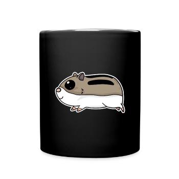Niedlicher Hamster - Tasse einfarbig - Schwarz - Vorne