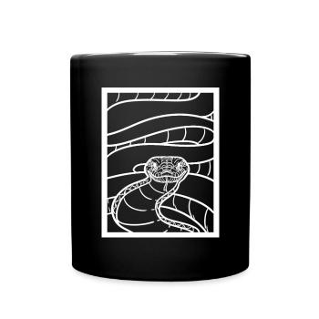 Majestätische Python Schlangenhalter - Tasse einfarbig - Schwarz - Vorne