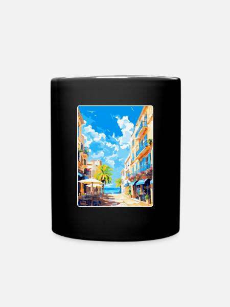 Palma De Majorque Espagne Affiche De Voyage Vintage WPA - Mug uni - noir