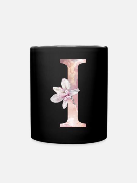 Buchstabe I - Tasse einfarbig - Schwarz