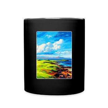 Île de Muck Écosse Royaume-Uni Affiche de voyage souvenir - Mug uni - noir - Devant