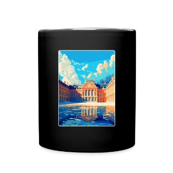 Versailles France Vintage Travel Poster Souvenir - Full Colour Mug - black - Front