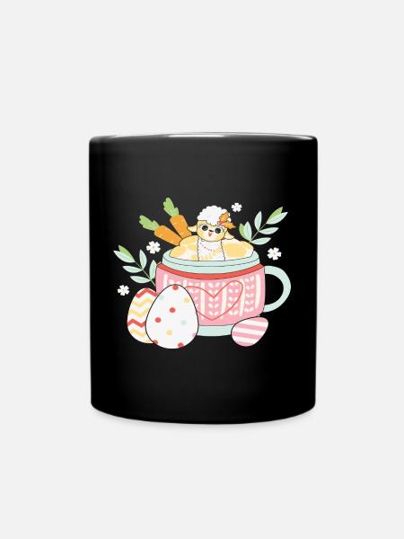 BOW Oster-Chibi-Pokal - Tasse einfarbig - Schwarz