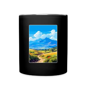 Mount Ida Greece Vintage Travel Poster Souvenir - Full Colour Mug - black - Front