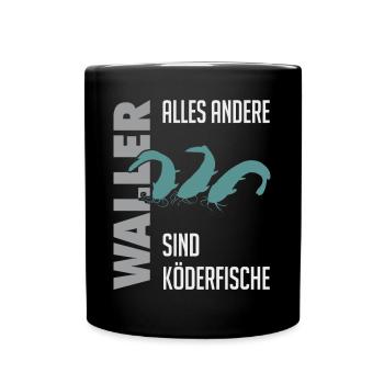 Wels fischen Kampf mit dem starken Wels - Tasse einfarbig - Schwarz - Vorne