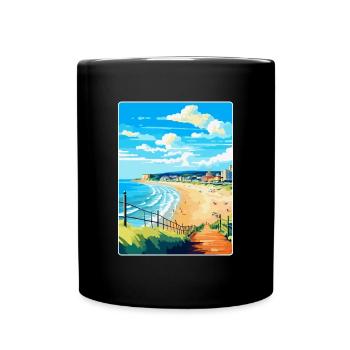 Bournemouth Dorset Vintage Travel Poster Souvenir - Full Colour Mug - black - Front